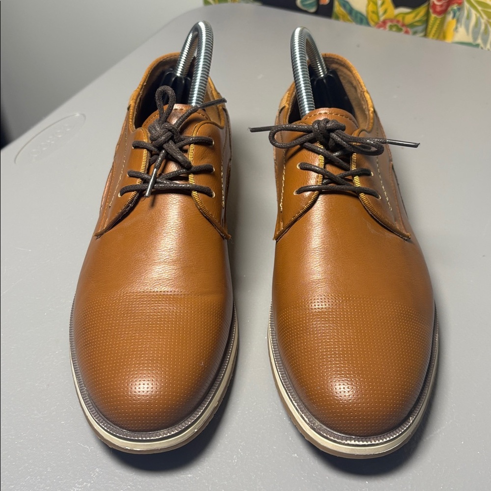 Restoration Boys Edward Brown Leather Dress Shoes Edward 6 M - Picture 2 of 8